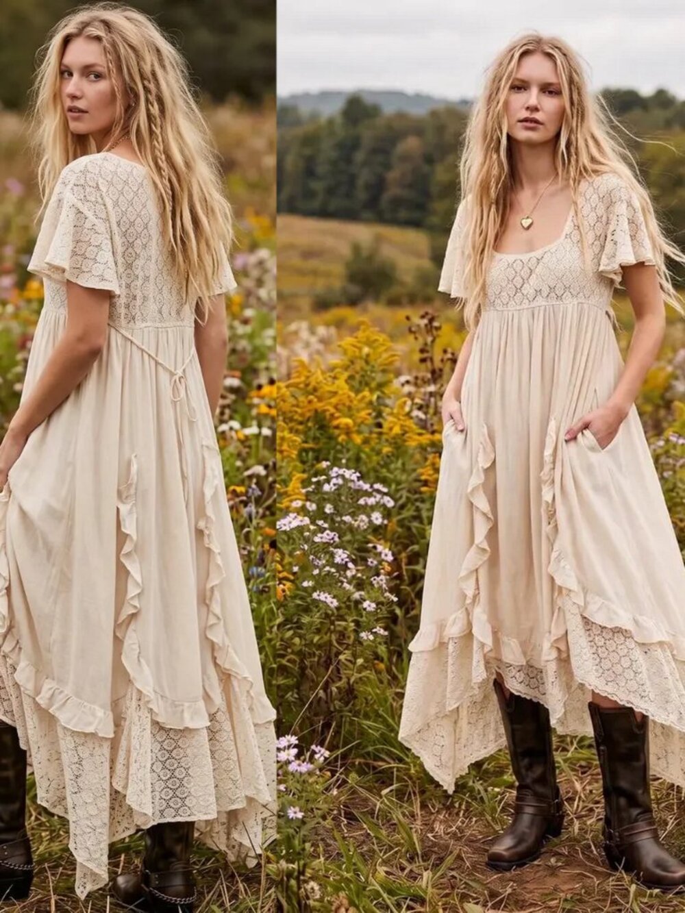 Free People Cream Lace Maxi Dress XS. $108 - Picture 6 of 16